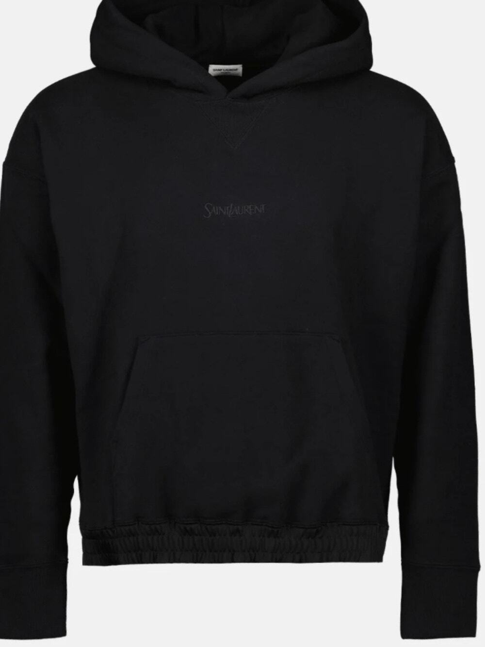 Men's Saint Laurent fleece tonal logo hoodie size XXL made in Italy